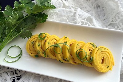 葱花鸡蛋卷～营养丰富