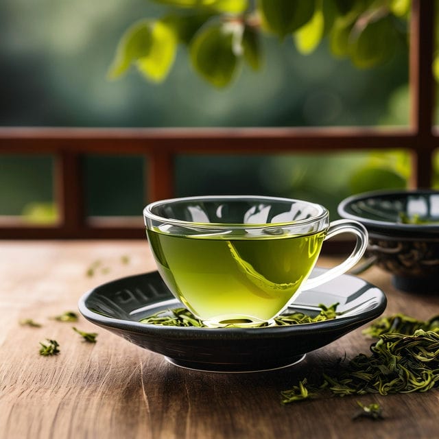 秋天的宁静与温暖，品味绿茶的悠然时光与健康之道